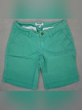 Old Navy Womens Mint Green Flat Front Chino Shorts